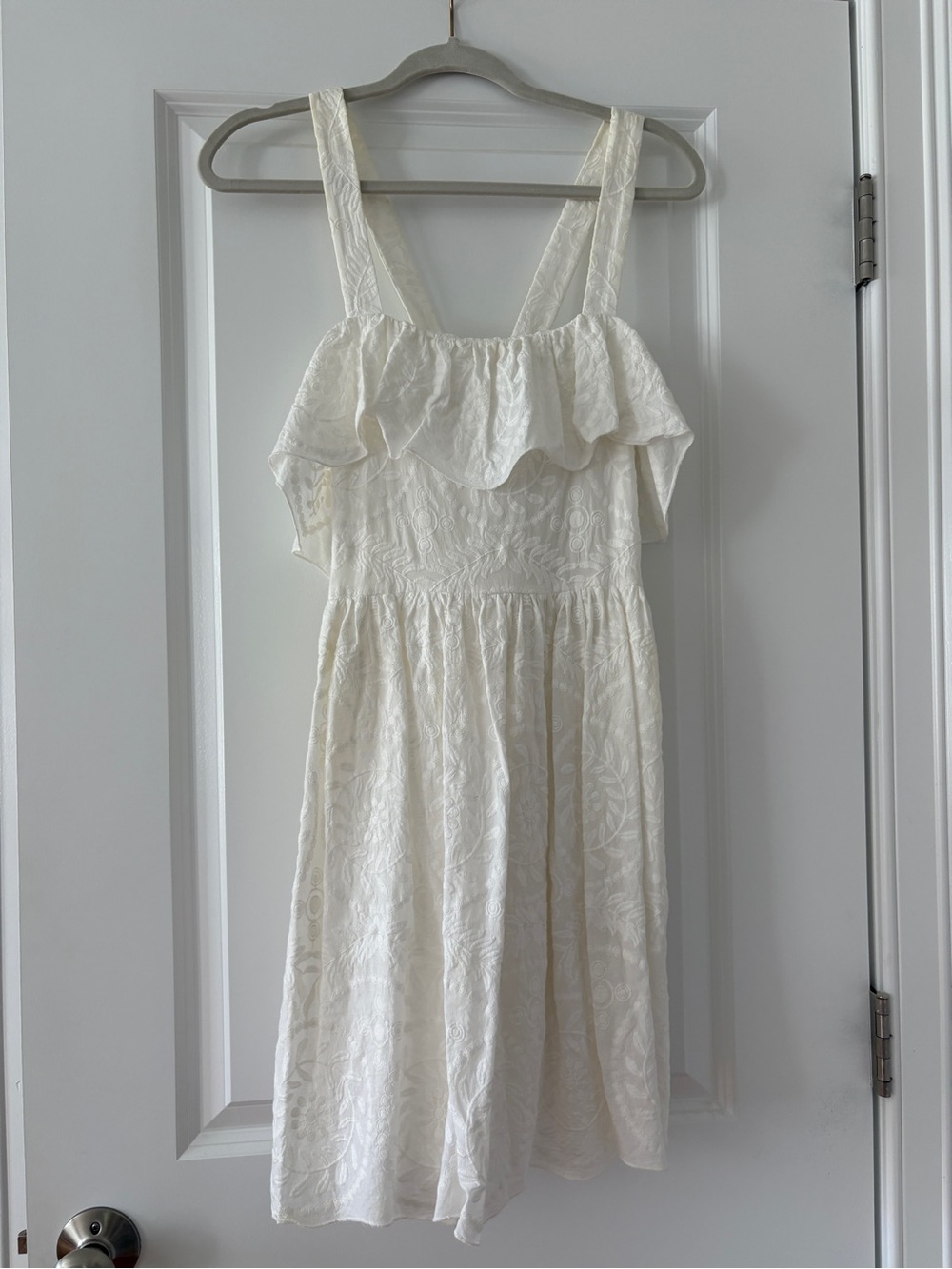 Madewell White Ruffle Sundress